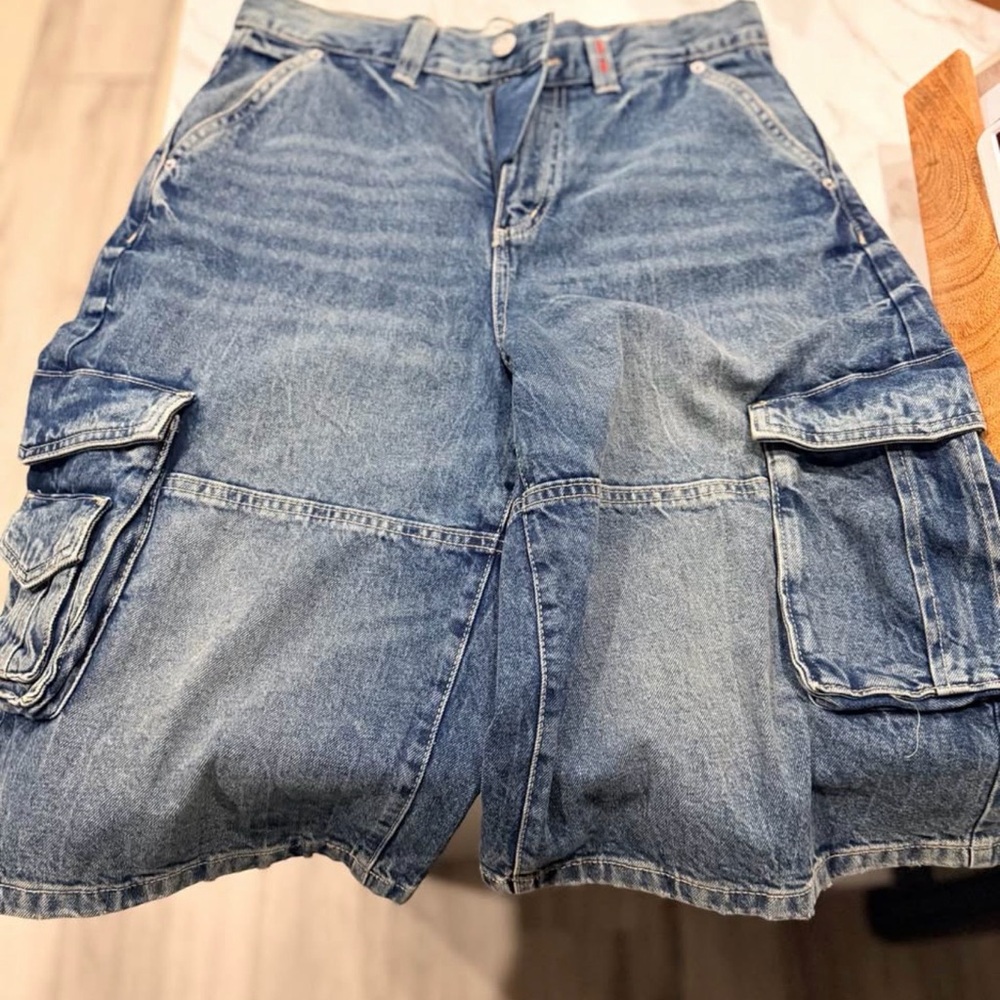 Cotton On Washed Blue Denim Jorts 90’s Y2K